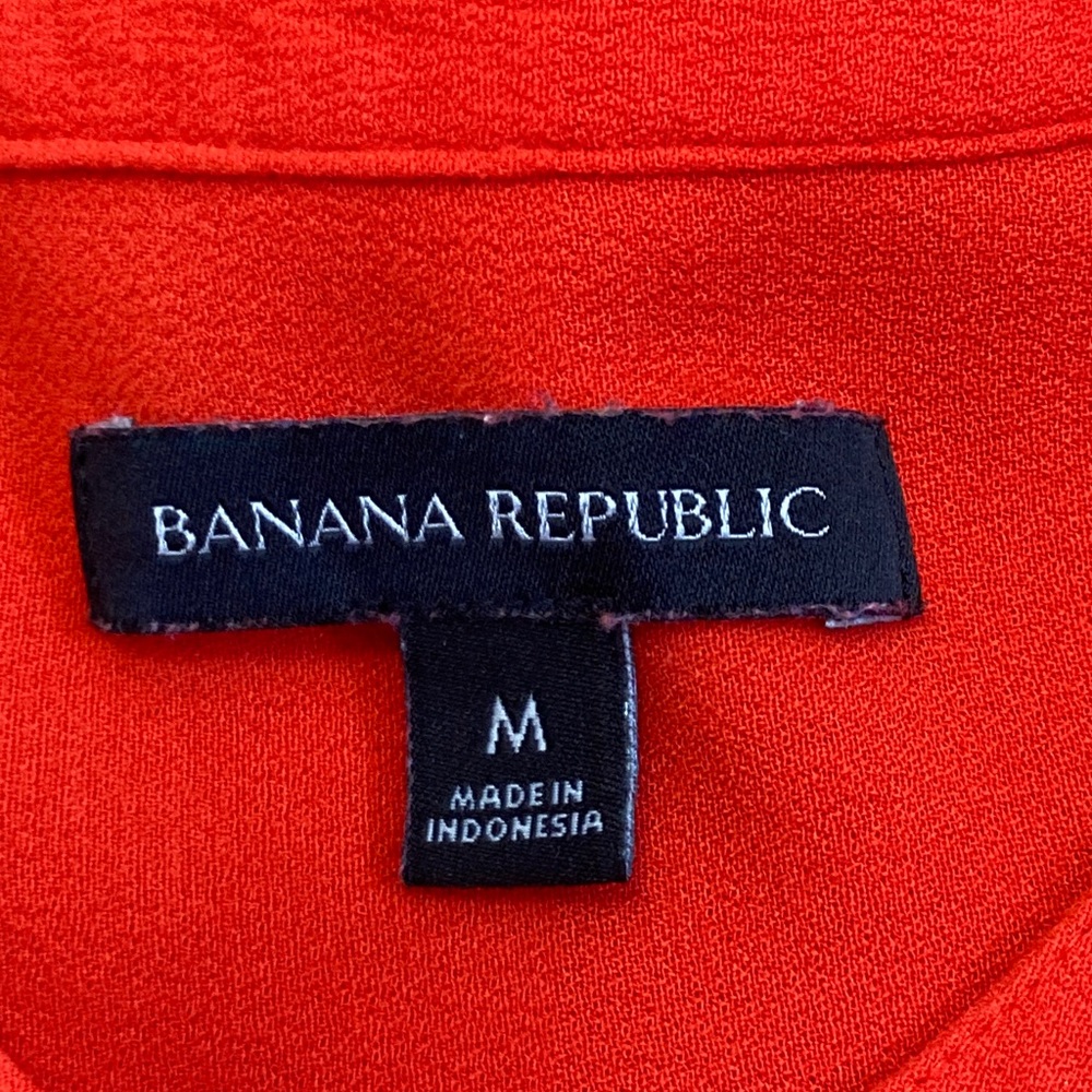 Banana Republic Vibrant Red Blouse Women’s Medium - Picture 3 of 7